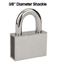 Mul-T-Lock Security Padlock with 3/8 Diameter Shackle