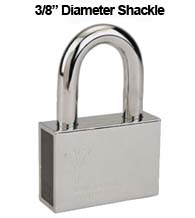 Mul-T-Lock Security Padlock with 3/8 Diameter Shackle, 2-1/2 Inch Clearance