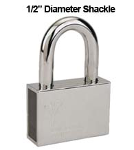Mul-T-Lock Security Padlock with 1/2 Diameter Shackle, 2-1/4 Inch Clearance