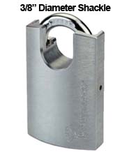 3/8 Diameter Protected Shackle Padlock, Mul-T-Lock G55P