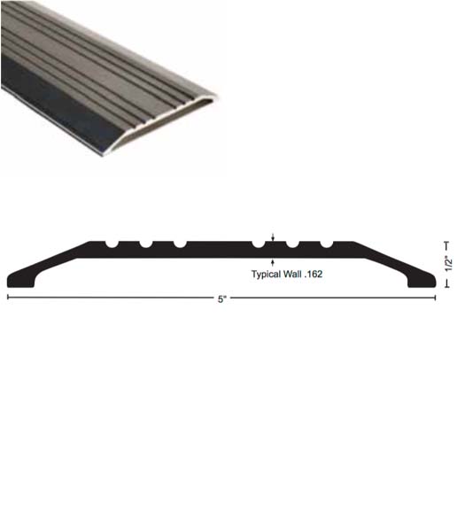5 x 1/2 x 48 Saddle Threshold
