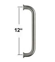12 Inch Stainless Steel Door Pull, Omnia 4010/400-US32D