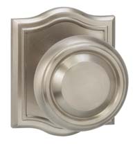 Beveled Half Round Knob With Matching Rosette, Omnia 565AR