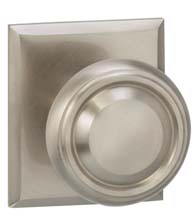 Chic Half Round Knob With Rectangular Rose, Omnia 565RT