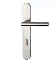 Rounded European Cylinder Patio Door Trim Set, Omnia 73000ECB