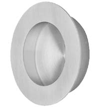 2-9/16 inch Brushed Stainless Steel Flush Pull, Omnia 7500/65