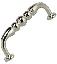 Solid Brass Beaded Cabinet Pull, Omnia 9441/89
