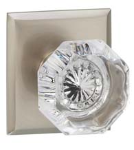 Rectangular Rose with Clear Glass Knob, Omnia 955RT