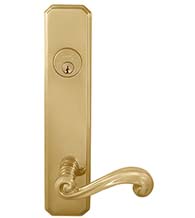 Classic Scroll Lever Entry Lockset, Omnia D11055