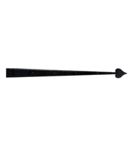 14 Inch Heart Tip Iron Art Dummy Strap Hinge, Acorn IHCBP