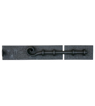 6-5/8 Inch Black Iron Square Bolt, Acorn RL9BP