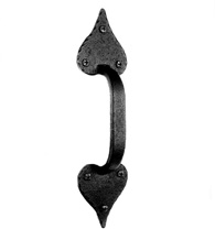 Heart-Shaped Cast Iron Door Pull, Acorn RP1BP