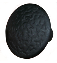 1 Inch Rough Black Iron Cabinet Knob, Acorn RPFBP