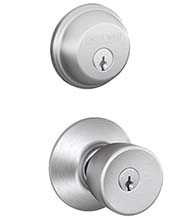 B-Series Deadbolt Set with Keyed Bell Knob, Schlage FB50BEL