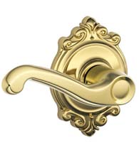 Flair Lever With Brookshire Rose, Schlage F-FLA-BRK