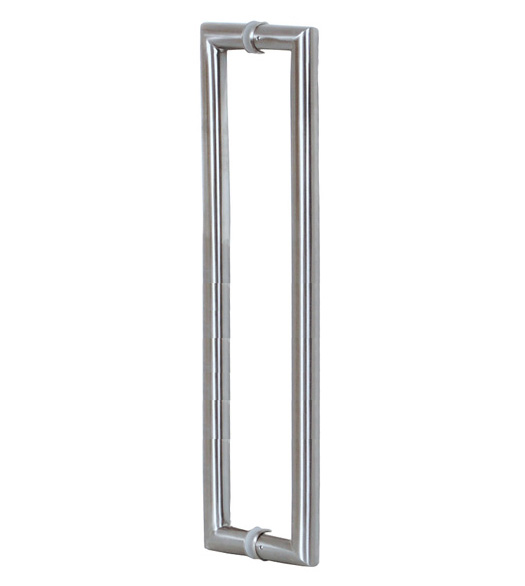 4 Foot Contemporary Glass Door Handles Pair Satin Stainless Steel 4 Foot Contemporary Glass Door Handles