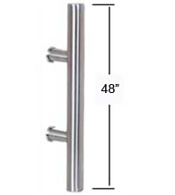 48 Inch Contemporary Stainless Steel Door Pull, AHI SIG405-1220-630