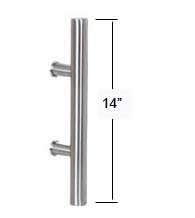14 Inch Contemporary Stainless Steel Door Pull, AHI SIG405-355-630