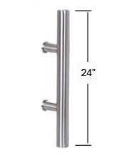 24 Inch Contemporary Stainless Steel Door Pull, AHI SIG405-610-630