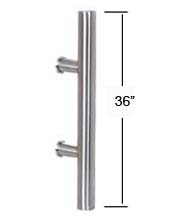 36 Inch Contemporary Stainless Steel Door Pull, AHI SIG405-914-630