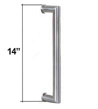 14 Inch Contemporary Stainless Steel Door Handle, AHI SIG409-355-630