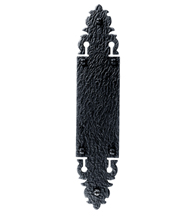 12 Inch Warwick Rough Iron Push Plate, Acorn WNABP