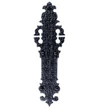 Rough Iron 12 Inch Warwick Push Plate, Acorn WNCBP