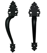 13-1/2 Inch Warwick Rough Iron Door Pull, Acorn WP8BP