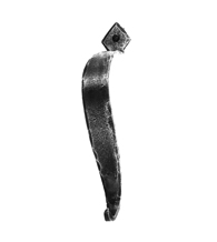 Seville Forged Iron Door Pull, Acorn IPFBP