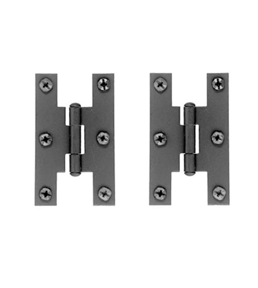 Smooth Iron 3 Inch H Hinges, Acorn AH1BQ