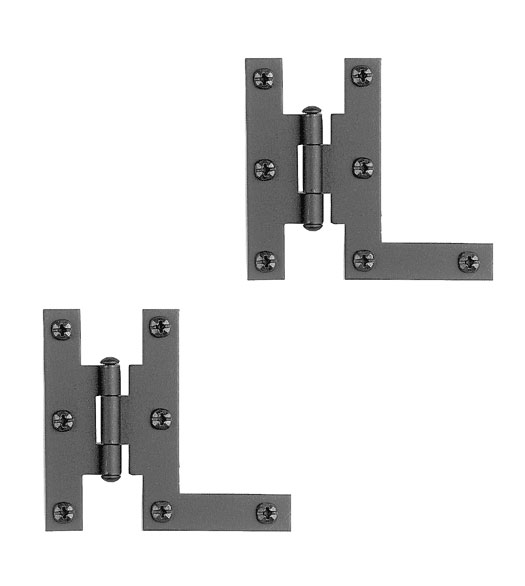 3 Inch Smooth Iron H-L Cabinet Hinges, Acorn AH3BQ - Doorware.com