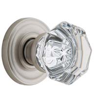 Glass Filmore Knob With Traditional Rose, Baldwin 5080