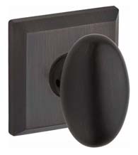 Ellipse Knob with Traditional Square Rose, Baldwin ELL-TSR
