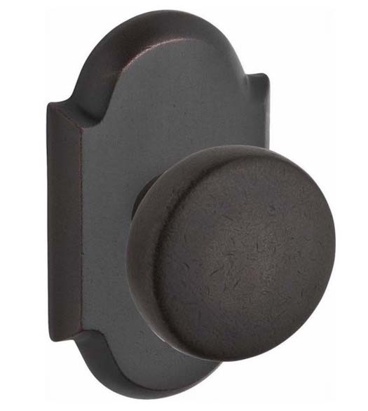 Rustic Bronze Knob with Arched Rose, Baldwin RUSRAR