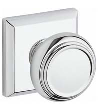 Traditional Half-Round Knob with Square Rose, Baldwin TRA-TSR