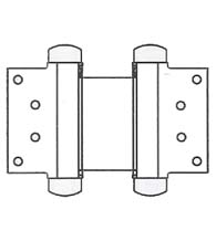 4 Inch Half Surface Double Acting Spring Hinge, Pair, Bommer 3023-4