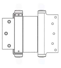 5 x 3-1/2 Template Mortise Double Acting Spring Hinge, Pair, Bommer 3029-5x3.5