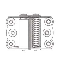 2-3/4 Inch Double Acting Spring Hinge For Gates, Pair, Bommer 9700
