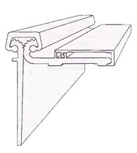 120 Inch Half Surface Continuous Gear Hinge, Bommer HS120HD