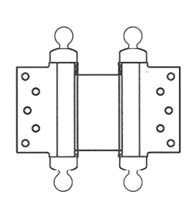 5 Inch Double Acting Spring Hinge with Ball Tips, Pair, Bommer CL3023-5