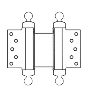 5 Inch Double Action Hinge with Ball Tips