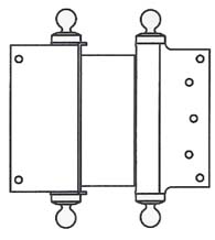 7 Inch  Box Clamp Type Double Acting Spring Hinge With Ball Tips, Pair, Bommer CL3024-7