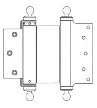 5 x 3-1/2 Template Mortise Double Acting Spring Hinge With Ball Tips, Pair, Bommer CL3029-5x3.5