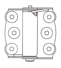 2-3/4 x 2-3/4 Full Surface Screen Door Spring Hinge, Pair, Bommer 2960