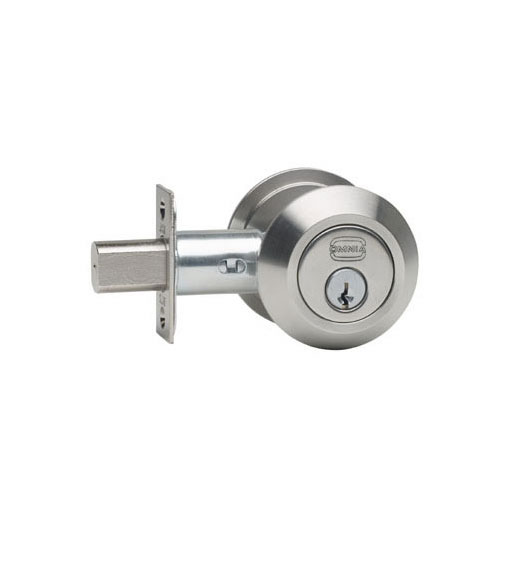 Modern Max Steel Single Cylinder Deadbolt, Omnia D0806AMS