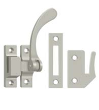 Solid Brass Contemporary Window Lock Casement Fastener, Deltana CF450