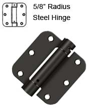 3-1/2 x 3-1/2 x 5/8 Radius Spring Hinge, Deltana DSH35R5