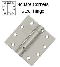 4-1/2 x 4-1/2 x Square Corners Spring Hinge, Deltana DSH45U