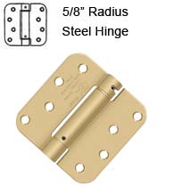 4 x 4 x 5/8 Radius Spring Hinge, Zigzag Hole, Deltana DSH4R5