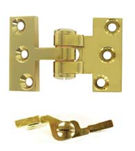 Solid Brass Intermediate Pivot Hinge, Pair, Deltana SBIH2510